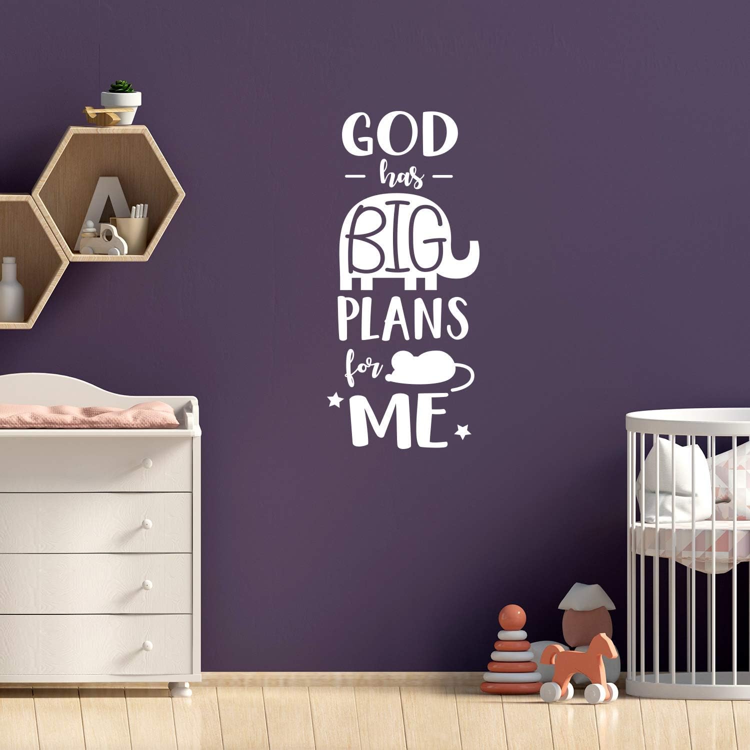 Vinyl Wall Art Decal God Has Big Plans for Me 40" x 18