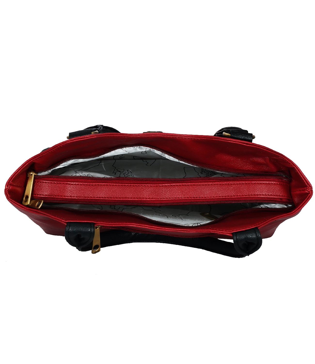 fristo women's handbag (frb-039, maroon and black)