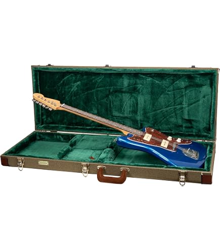 Amazon.com: Crossrock Rectangular Wooden Electric Guitar Case for