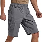 Hiwise Men's Stretch Cargo Shorts Lightweight Water Resistant Hiking Shorts Tactical Work Shorts with Multi Pockets