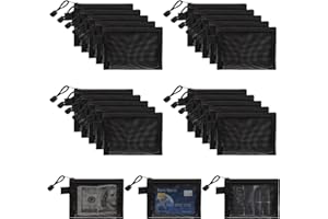SKTMH 20 Pcs Coin Purse Mini Zipper Mesh Bags Mini Zipper Pouch Small Zipper Pouch Nylon Mesh Coin Purse Nylon Makeup Organiz