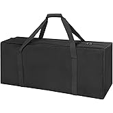 COOLBEBE 32" Sports Duffle Bag - 73L Large Travel Duffel Luggage Bag with Upgrade 2-way Lockable Zippers, Sturdy & Water Resistant, Black