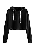 MakeMeChic Women's Cropped Hoodie Casual Workout