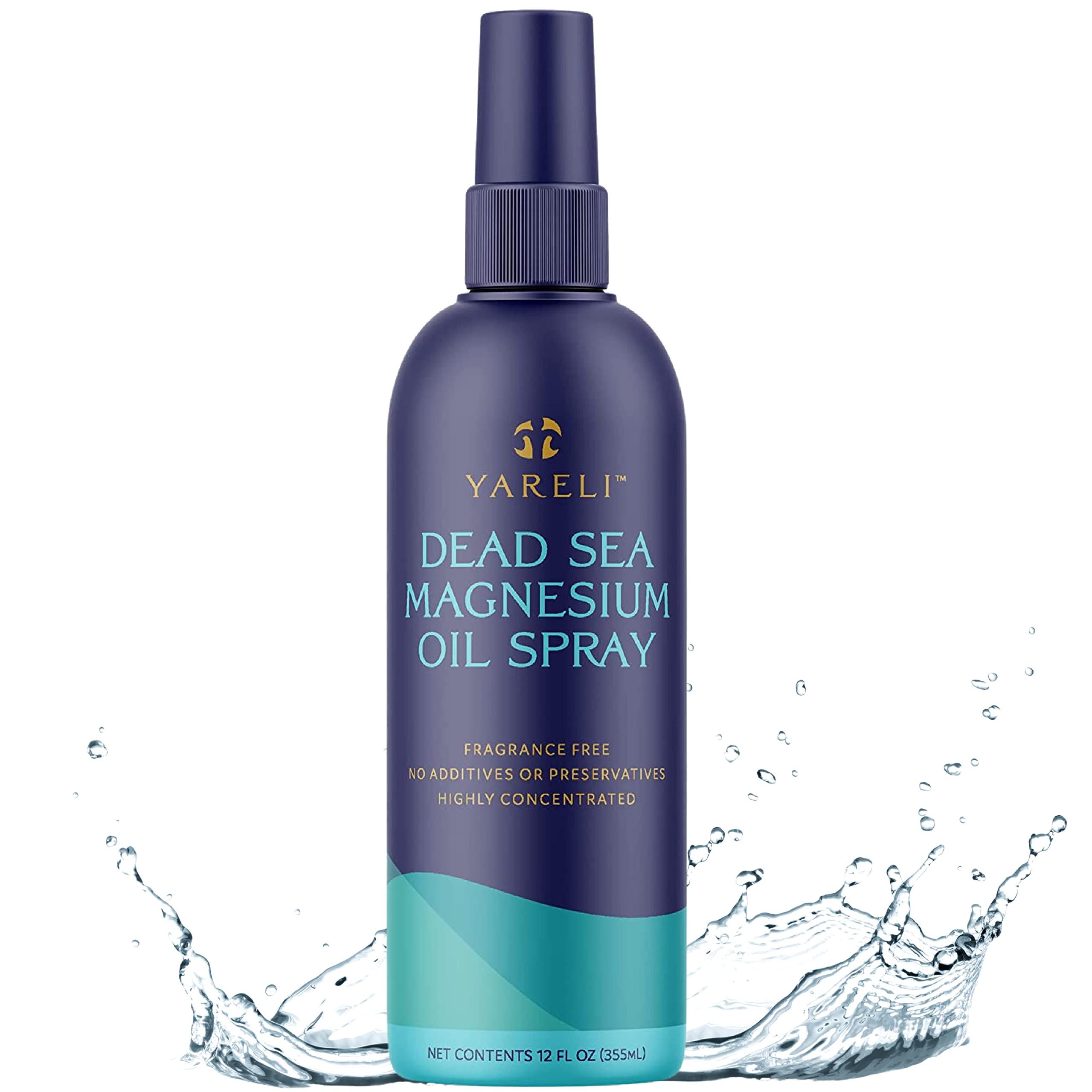 Yareli Magnesium Oil Spray, Ultra Absorbent High Strength Dead Sea Magnesium, 12oz, for Better Sleep and Muscle Relaxation