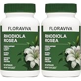 Image 42: Floraviva Rhodiola Rosea Capsules 500mg | Standardized for 3% Rosavins & 1% Salidroside | Supports Stress Relief, Mental Focu