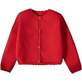 SHENHE Girl's Cardigan Sweater Button Down Crew Neck Lightweight Fall Cute Cardigan