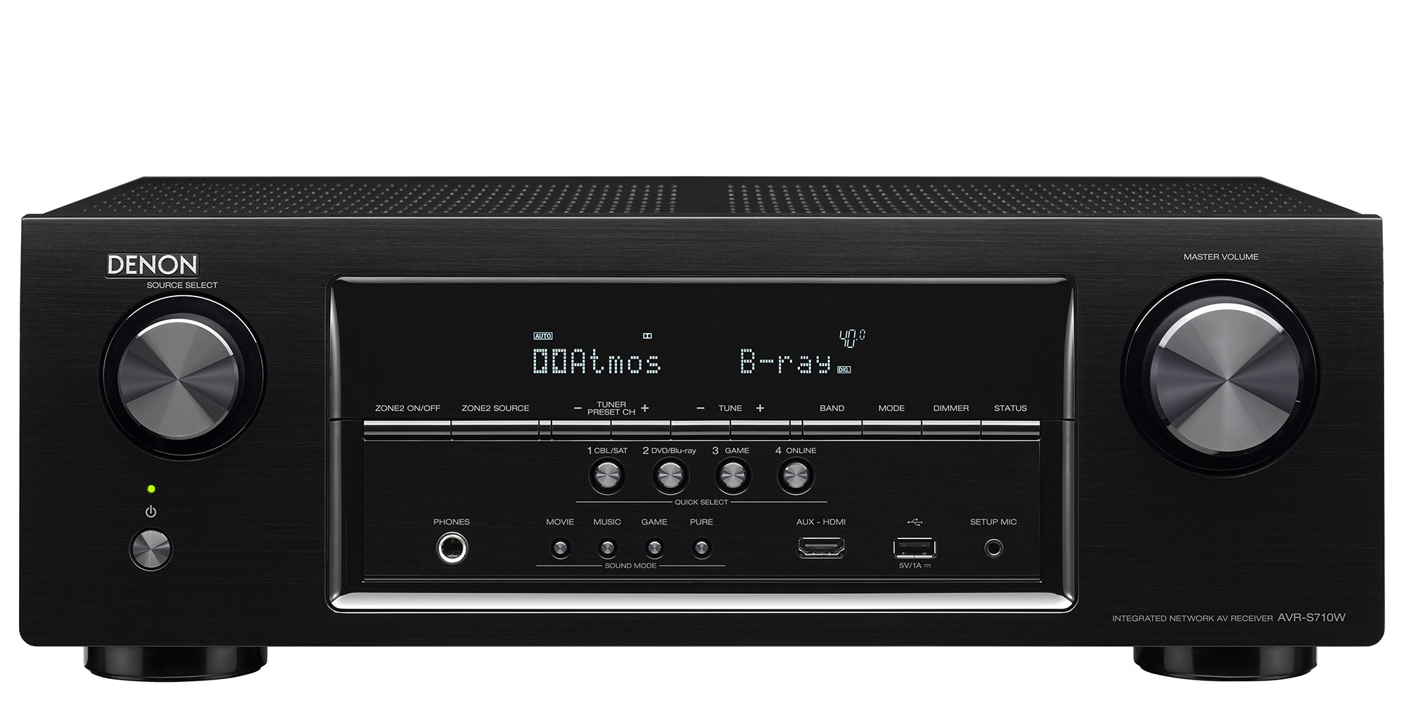 Denon AVRS710W-R Renewed 7.2 Channel Full 4K Ultra HD AV Receiver with Bluetooth & WIFI