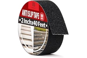 ROSEUP 2" x 40Ft Heavy Duty Anti Slip Tape for Stairs Outdoor/Indoor Waterproof Grip Tape Safety Non Skid Roll for Stair Step