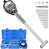 HDLNKAK Digital Dial Indicator Bore Gauges Set (2"-6"/0.0005") - Blue Case | Cylinder Bore Gauge with Carbide Anvils, Self-Centering, LCD Digital Display for Engines Cylinder Measurement or Machinists