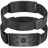 Fervia Soccer Initial Bracelet Black Stainless Steel A-Z Letter Charm Bracelets Adjustable Wristbands Soccer Gifts Idea for Players Team Lovers Men Boys Dad (G)