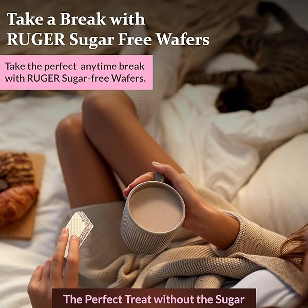 RUGER SUGAR-FREE CHOCOLATE WAFERS 1.6 OUNCE (PACK OF 12) – DELICIOUSLY CRISP AND GUILT-FREE CHOCOLATE TREATS WITH NATURAL INGREDIENTS, NON-GMO, VEGAN, NO ARTIFICIAL COLORS OR FLAVORS – PERFECT FOR WEDDINGS, ANNIVERSARIES, BIRTHDAYS, AND EVERYDAY SNACKING