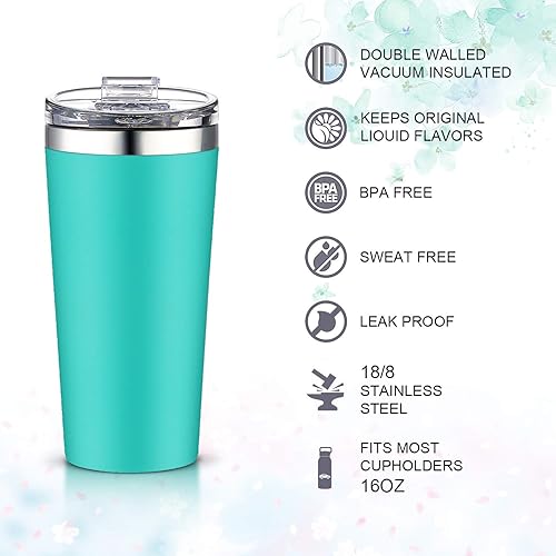 AA Products Tumbler-Vacuum Insulated Double-Walled 18/8 Stainless Steel  Water Bottle/Travel Coffee Mug for Cars, Home, Office, School, 16 oz., Blue  in Kenya | Whizz Commuter & Travel Mugs