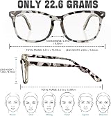 COOLOO Blue Light Blocking Glasses Gaming Anti Glare TR90 Frame view 3
