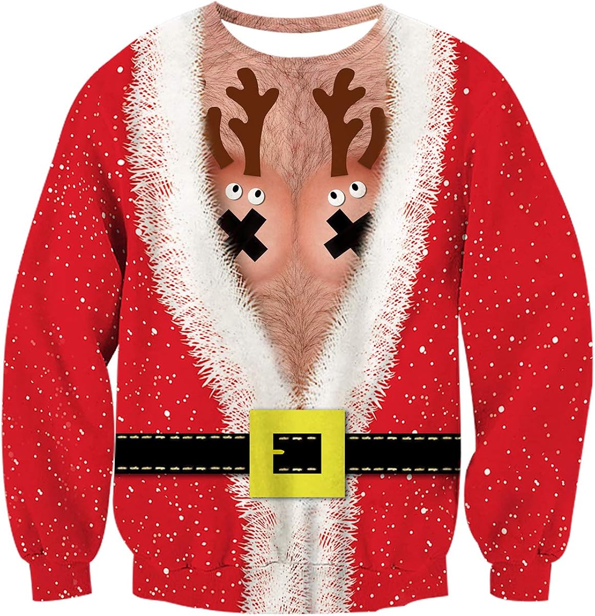 hairy chest christmas sweatshirt