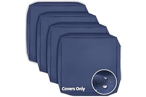 mudilun Patio Cushion Covers Double Waterproof Outdoor Chair Cushion Cover Anti-Slip with Zipper Outdoor Seat Cushion Slipcover Replacement for Outdoor Patio Furniture Garden Sofas Porch Swing