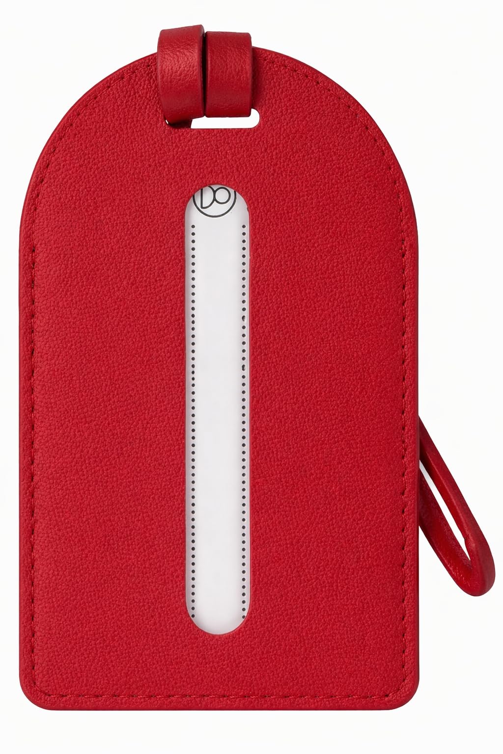 Wasama Genuine Leather Luggage Tag | Travel Baggage Tag | Durable Strap & Privacy Flap (Fire Engine)