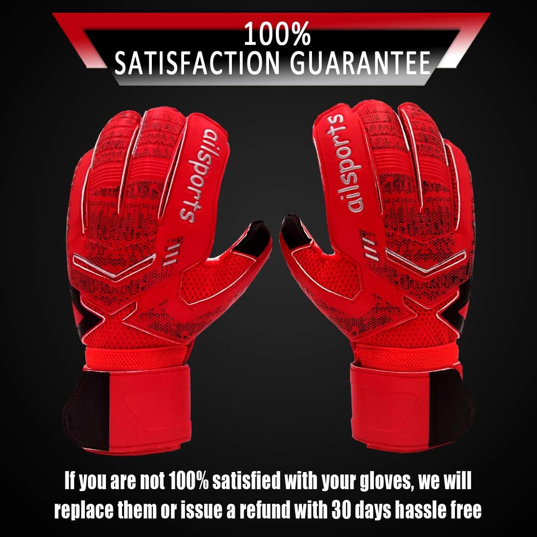 Coodoo Goalkeeper Goalie Soccer Gloves with Fingersave, Strong Grip for The Toughest Saves, Kids Youth Adults Keeper Gloves for Training and Match, Men and Women : Sports & Outdoors