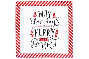 OLYPHAN Xmas Paper Napkins, Festive, Cute & Fun Merry Christmas Quote Napkins: Funny Saying Recycled Napkins Decorative Disposable Holiday Dinner, Lunch/Luncheon, Buffet Party 40 Ct 6.5 Square