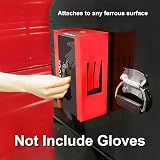 CASOMAN Magnetic Glove Dispenser 2 Pack Black Red 8 LBS Wall Mount Box Holder view 6