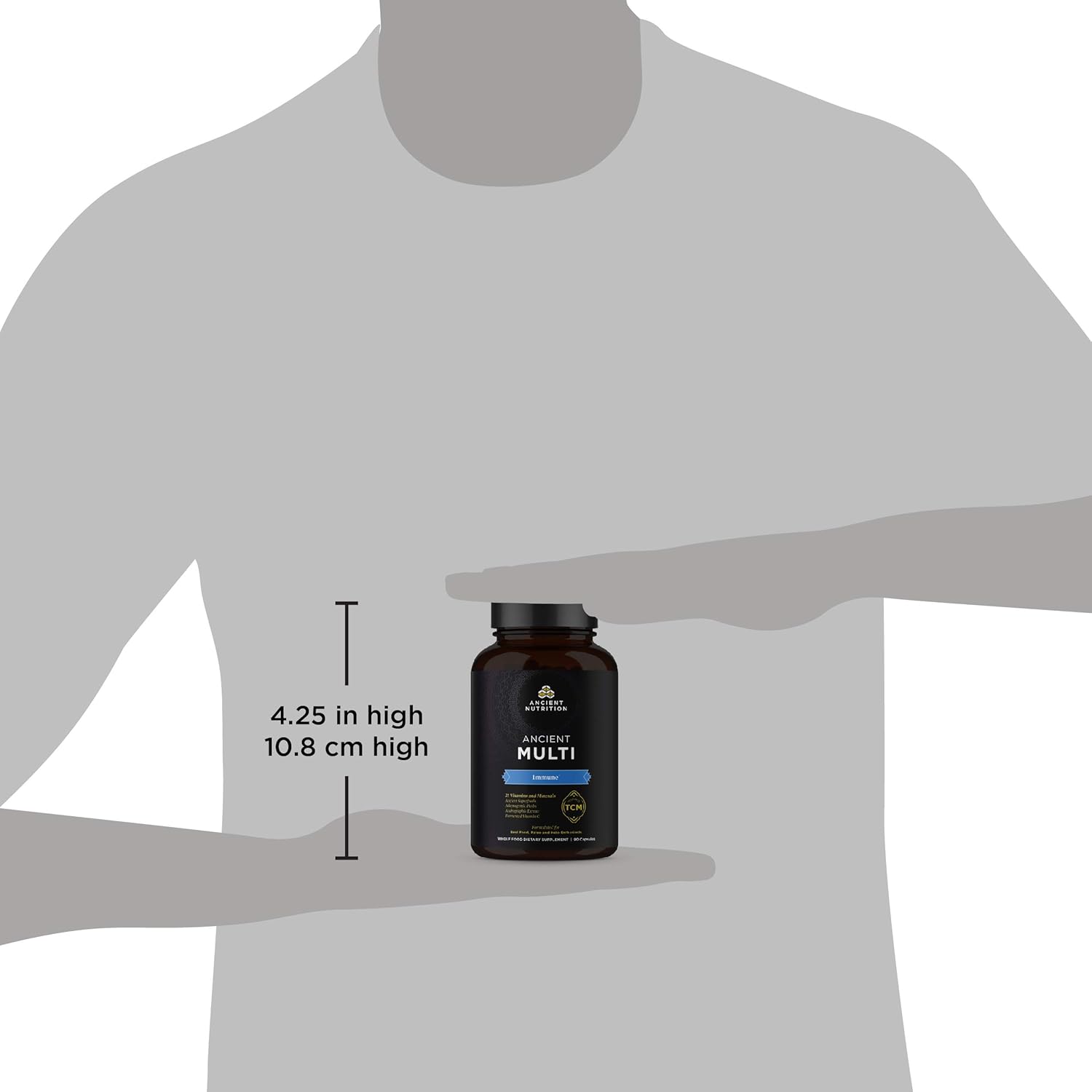 Ancient Multi Immune - 21 Vitamins & Minerals, Adaptogenic Herbs, Paleo & Keto Friendly, 90 Capsules: Health & Personal Care