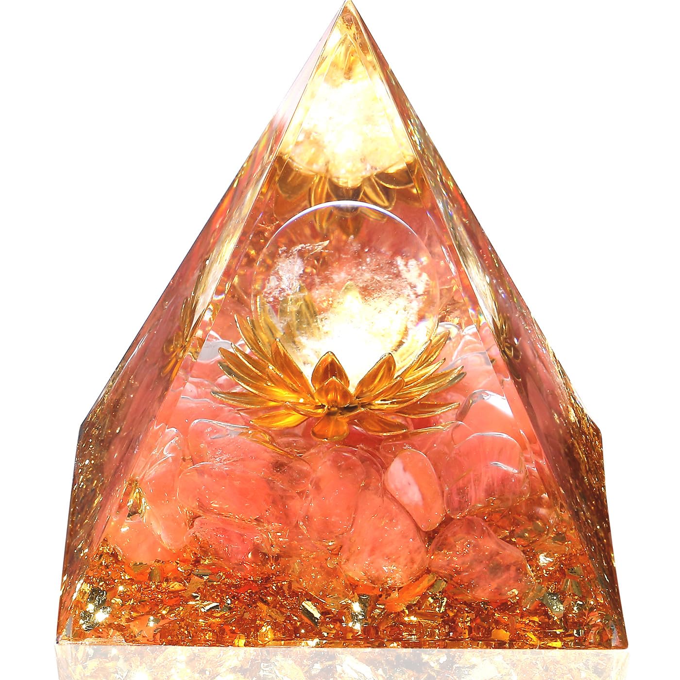 GUJOXILA 2.4" Cherry Quart Healing Crystals Energy Tower Gifts for Beginners Lotus Flower Red Reiki Meditation Balancing Spiritual Protection Nature Gemstones