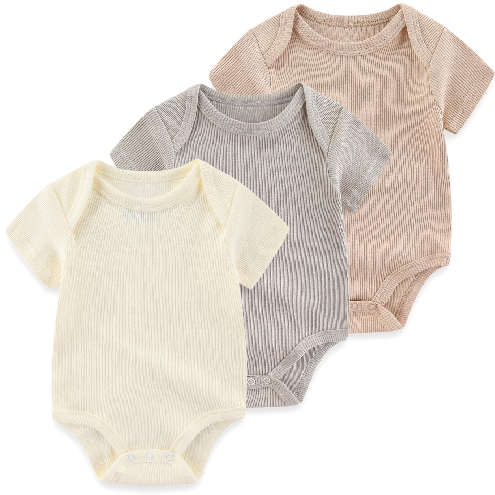 Photo 1 of Ruliby Baby Bodysuit Boy Clothes Soft Newborn Infant Outfit Short Sleeve Romper 0-3 Month