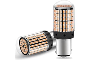 AILEO 2024 Upgraded 1157/BAY15D LED Light Bulbs Amber Yellow, 144-SMD 4400/LM 500% Super bright 1016 1034 2057 2357 LED Bulbs Used for Backup Reverse/Tail/Brake/Turn Signal/DRL Lights 2PCS