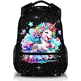 Girls Backpack, Unicorn Backpacks for Girl 6-8, 17 Inches Bookbag Gift for Toddler Children Kids, School Supplies for Preschool Primary Middle