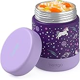 Bentgo Kids Stainless Steel Food Jar - 11oz Leak-Proof Double Insulated Hot or Cold Food Container with Removable Silicone Bu
