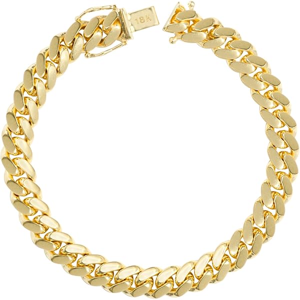 Amazon.com: Nuragold 10k Real Yellow Gold Solid Miami Cuban Link