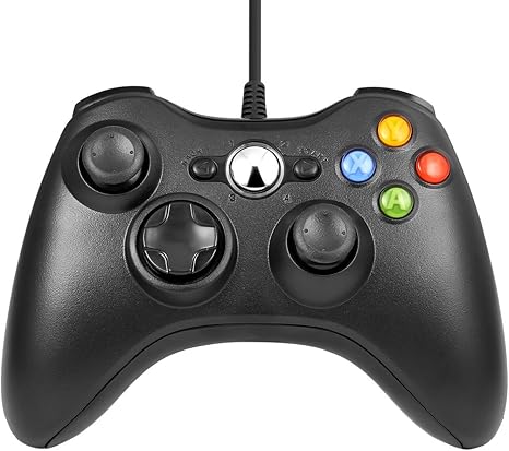 Manette Filaire Xbox 360 Usb Gamepad Controller Manette Du Controleur De Jeu Filaire Avec Double Vibration Joypad Pour Windows Pc Xbox 360 Noir Amazon Fr Jeux Video