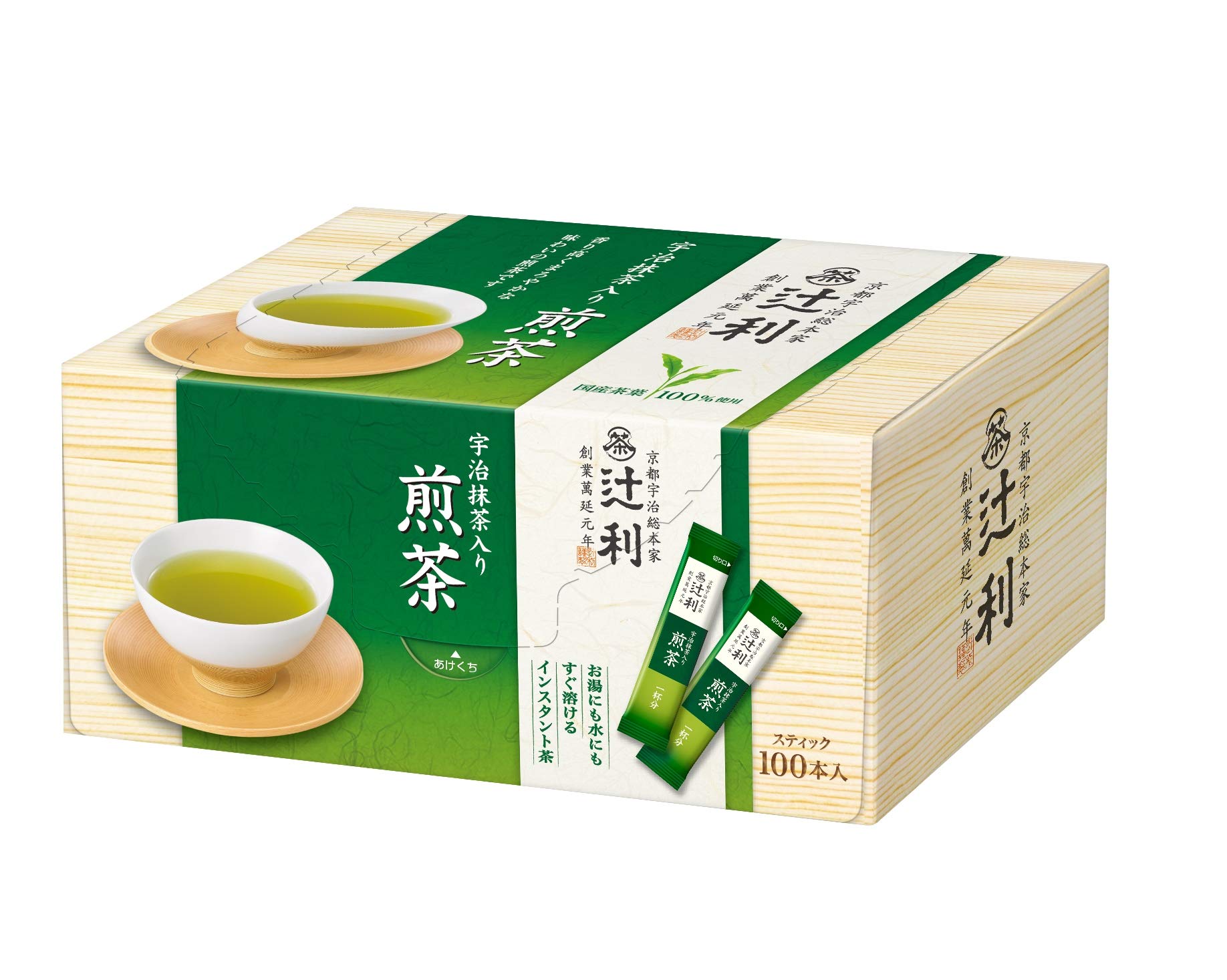 TSUJIRI Green tea powder instant sencha 100 sticks JAPAN F/S