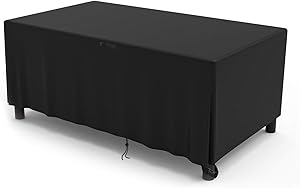 Kingling Patio Furniture Cover,Square Patio Table & Chair Set Cover,Tear-Resistant,Waterproof Outdoor Durable Furniture Cover,Black(106