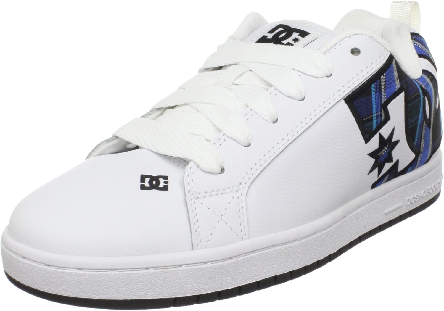 DC Men�s Court Graffik, Black/Blue Plaid, 11