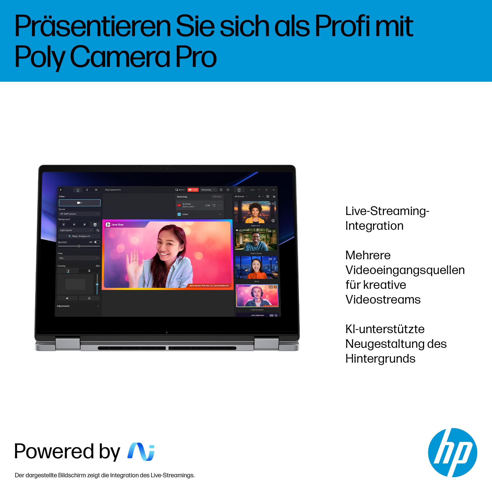 HP OmniBook X Flip 2in1 Next Gen AI Laptop | AMD Ryzen AI 7 350 (8C) | dedizierte NPU für KI | 50 NPU Tops | Copilot+ PC | 14" WUXGA 1920x1200 Touchscreen | 16GB | 512GB SSD | Win11 | QWERTZ | Silber 7