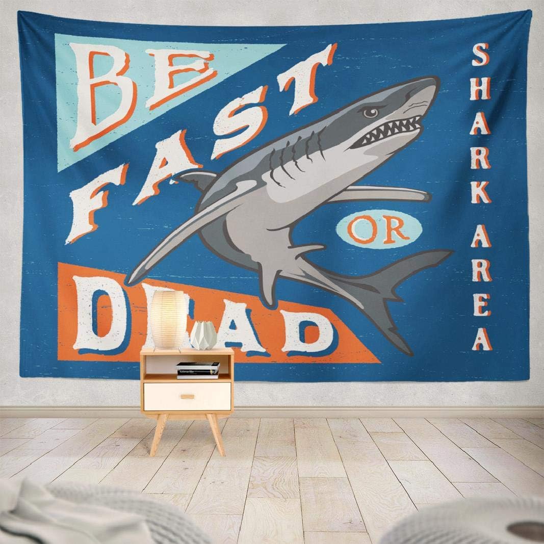 Tyfuty California-West-Coast Wall Tapestry, 80 x 60 inch Shark California Shark Fashion Shirt Graphic Vintage Grunge Badge Beach for Home Decorations Bedroom Dorm Living Room Wall Decor