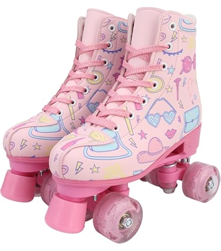 Amazon.com: YYW Roller Skates for Girls Light Up Kids Roller