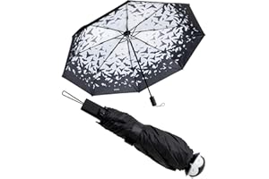 OTOTO NEW! Spookula Vampire Folding, Collapsible, Umbrella, Unique, Goth Accessories, Cool Gifts, Gothic, Black and White, Cute, Rain Umbrella, Spooky, Halloween