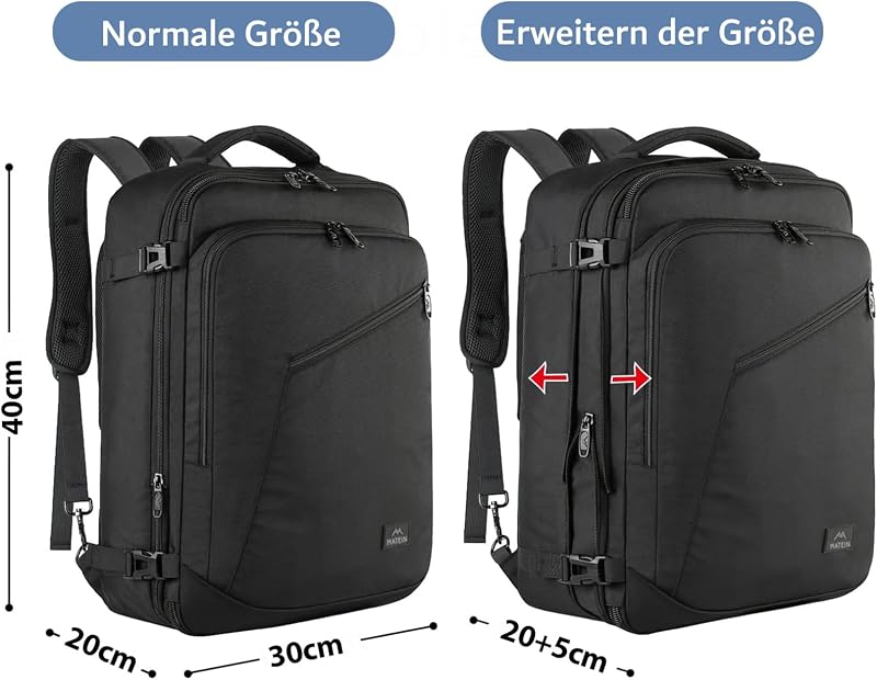 Ryanair Handgepäck 40x30x20, Handgepäck Rucksack Flugzeug Herren 24L