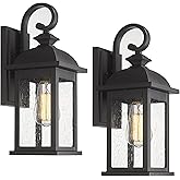 FEMILA Exterior Wall Sconce,2 Packs Outdoor Waterproof Wall Lights Fixture,E26 Socket Wall Lantern for Porch,Anti-Rust Matte 