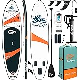 InnoExpo Inflatable Stand Up Paddle Boards with Premium Accessories, Wide Stable SUP Paddle Board Design, Non-Slip Comfort Deck for Youth & Adults