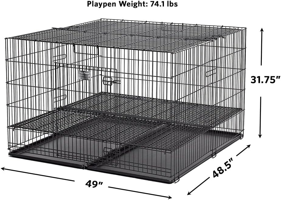 puppy pen with floor grid