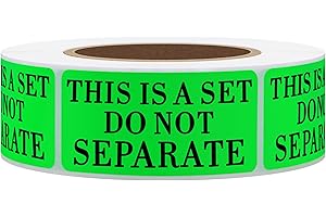 Hybsk 1" x 2" Fluorescence Green This is a Set Do Not Separate Labels, Quantity Discounts,Sold As Set Labels, Shipping Labels,Total 500 Per Roll (Fluorescence Green)