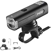 ROCKBROS Bike Headlight Anti-Dazzling Aluminium IPX6 Waterproof | SST20 Beads Anti-Glare Lens,4900mAh Type-C Charge,6 Modes,Dual Mount Design