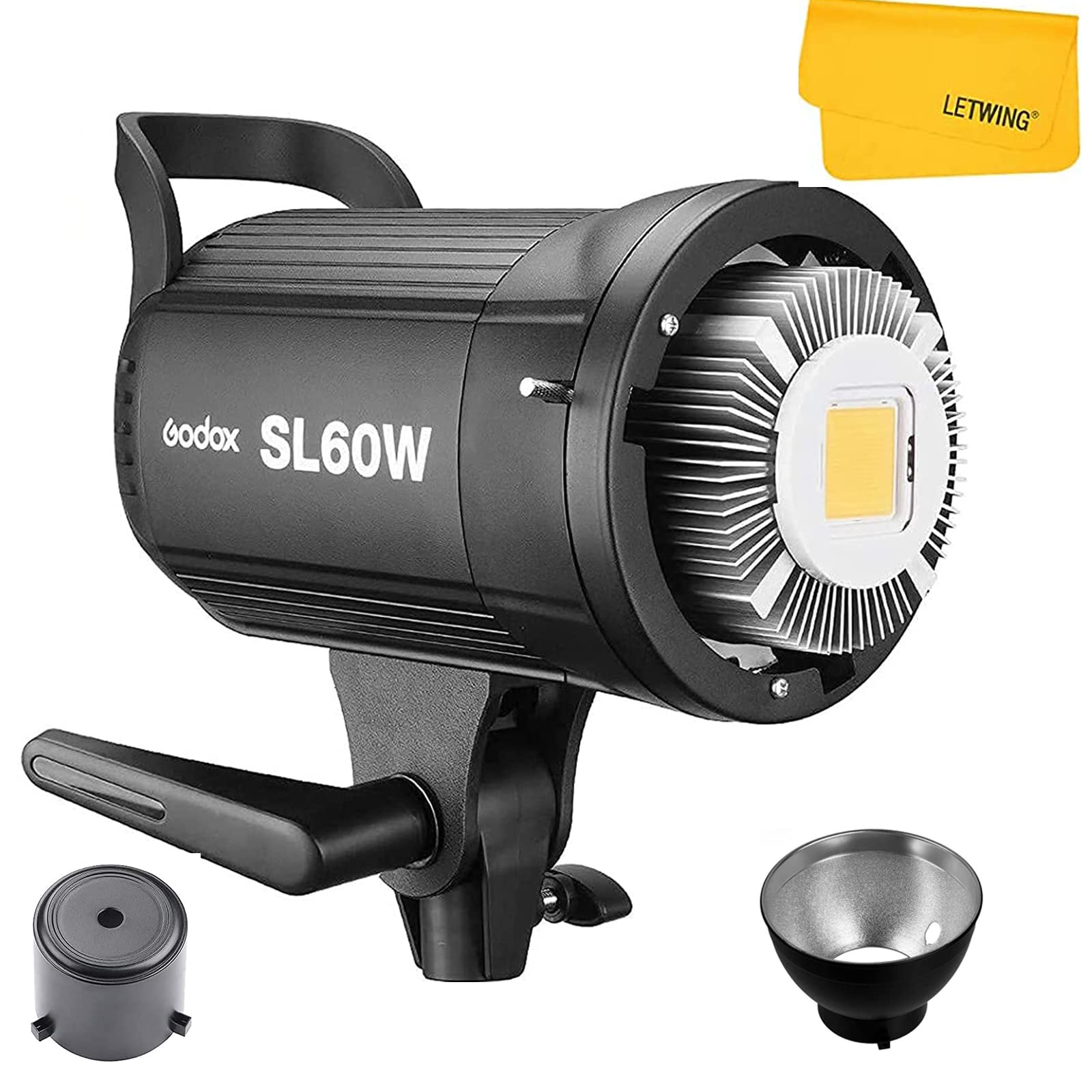 Godox SL-60W SL60W LED Video Light 5600±300K 60W,Wirelessly Adjust Brightness,Bowens Mount Photography Light for Studio Photography Video Recording Outdoor Shooting- White Version