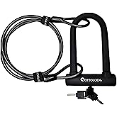 OTTOLOCK Sidekick Compact U-Lock and Cable Bundle, Black | Lightweight Anti-Theft Bike Lock for Road, Mountain &amp; Electric Bikes with Keys