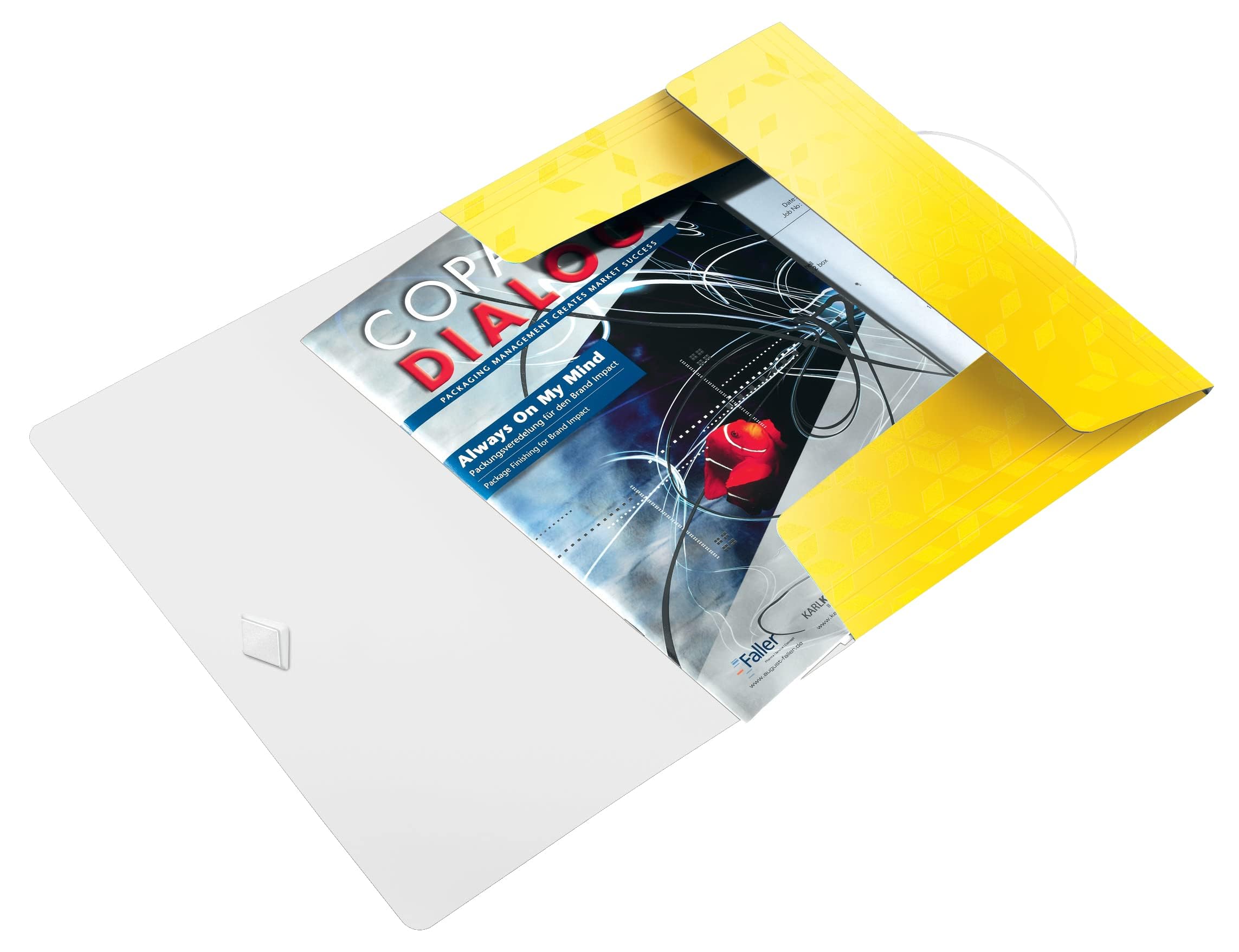 Leitz 3-Flap Folder, Holds up to 150 A4 Sheets, Elastic Closure, Flexible Plastic, Yellow, WOW Range, 45990016