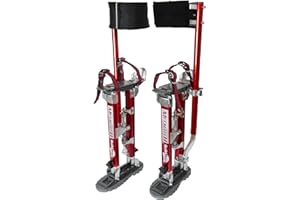 Metaltech I-BMDS2440 BuildMan Grade 24-in. to 40-in. Drywall Stilts 2-Pack, Anodized Aluminum Stilts for Adults, Drywall Tool