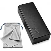 MBQBBBZ Double Sided Glasses Case Hard Shell,Sunglasses Case &amp; Eyeglass Case with Cleaning Cloth &amp; Storage Pouch