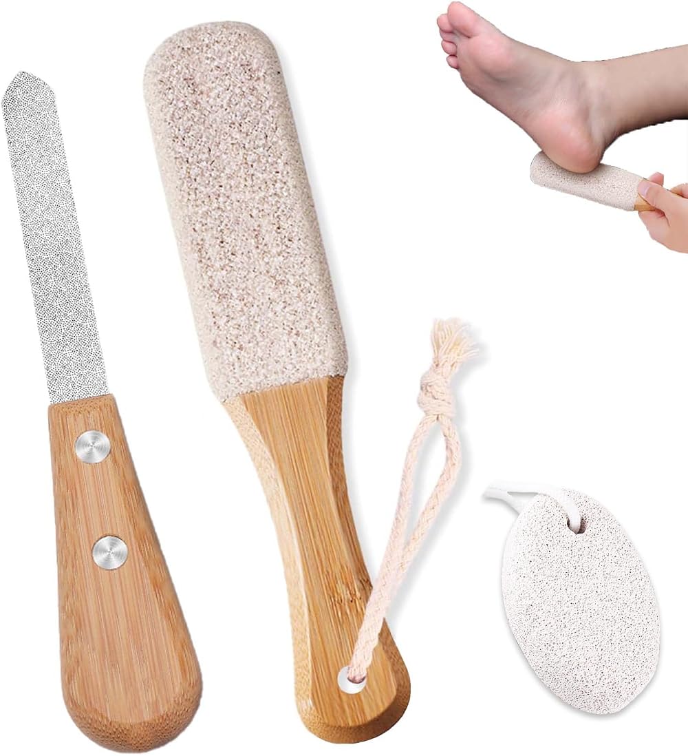 Msxenophile 3Pcs Pumice Stone Foot File for Hard Skin Calluses Pedicure